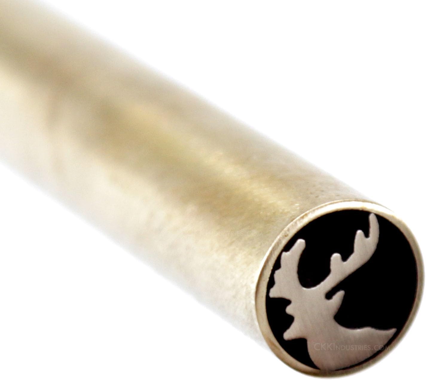 Mosaic Pin - (0.250 (1/4) Inch Diameter) - (Elk) - (MP-1019BB-250) - (Brass Outer)(Brass Inner) - Decorative Knife