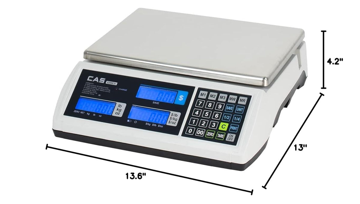 S2000 Jr Electronic Price Computing Scale - Dual Range (60lb)