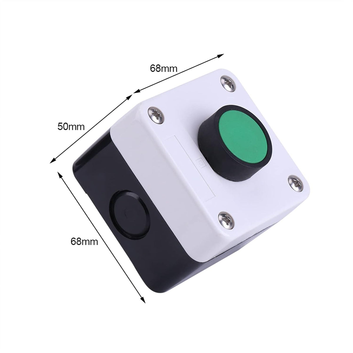 Watris Veiyi Push Button Switch Station Box, ABS Weatherproof Momentary Switch, One Push Button Control Switch, Push Button Starter Switch for Gate Opener
