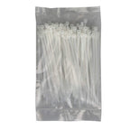 KOOWIN Small 4 inch White Nylon Plastic Cable Zip Ties Wire Wraps, 200 Pack