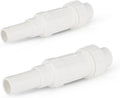 (Pack of 2) EFIELD 1/2 Inch PVC Expansion Repair Coupling for Broken or Cracked Pipe, Schedule 40, White,(PVC028-2)