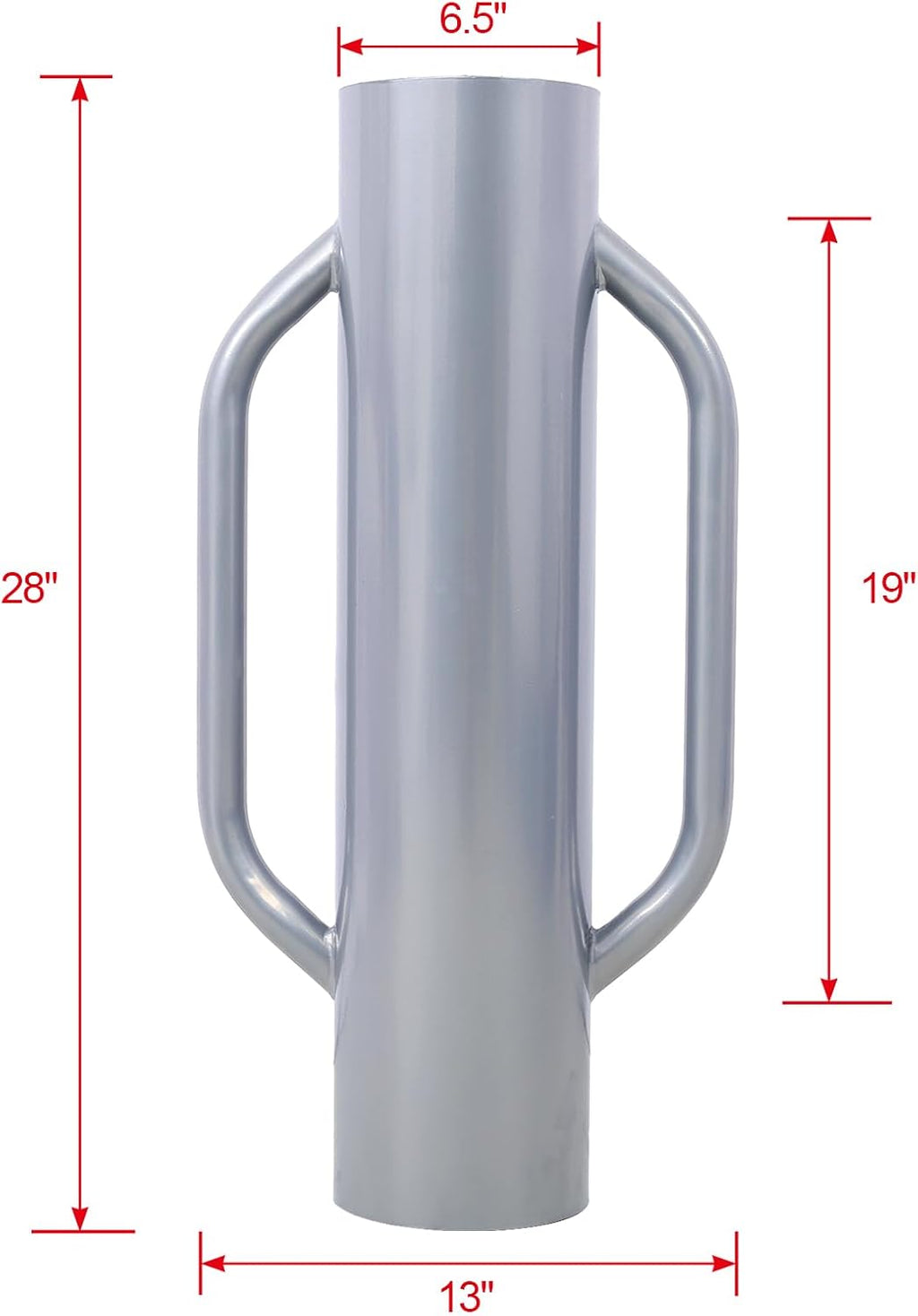 Heavy Duty Iron Pole Pounder Hand Post Rammer, 30LB Metal Fence Post Driver with Handle,for T-Posts, U Channel, Wood
