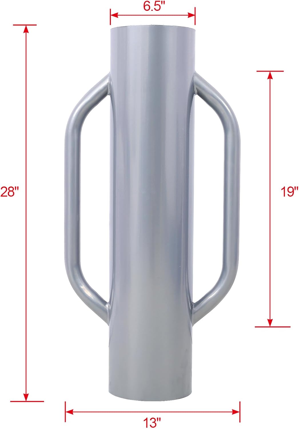 Heavy Duty Iron Pole Pounder Hand Post Rammer, 30LB Metal Fence Post Driver with Handle,for T-Posts, U Channel, Wood