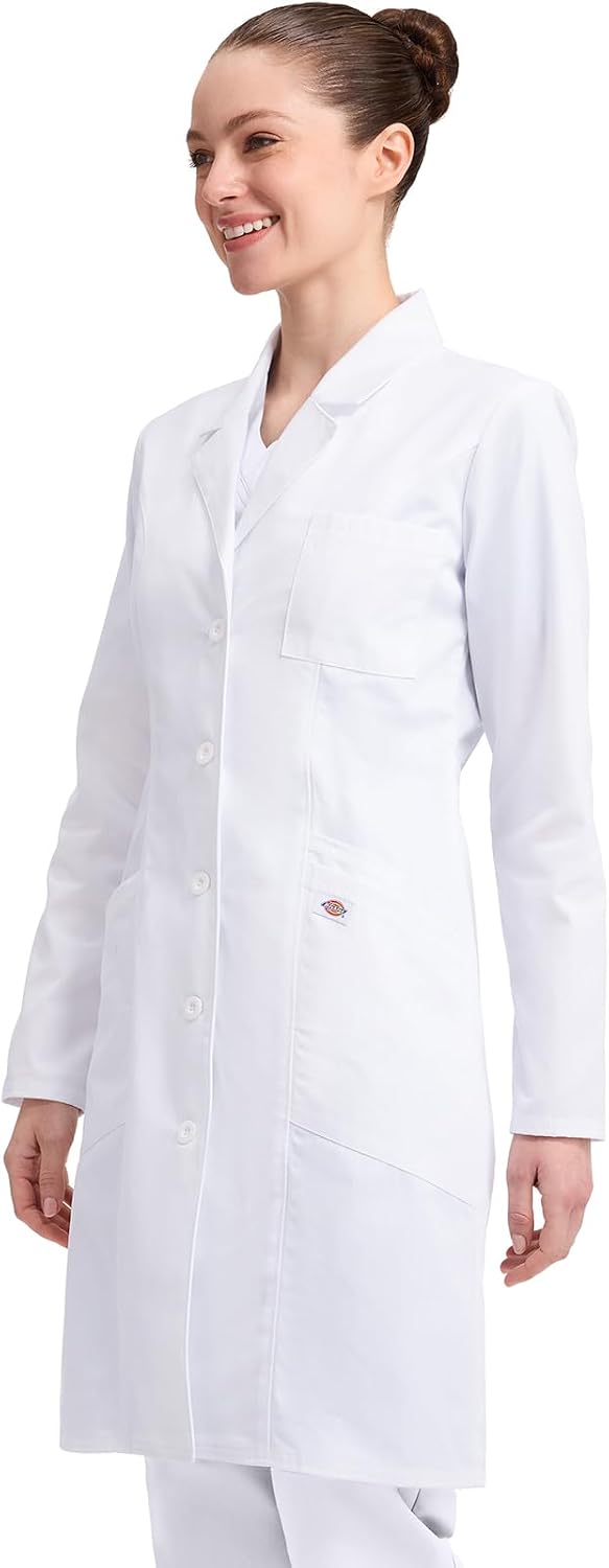 Contemporary Fit Women's 37" Twill Fitted Lab Coat 82401