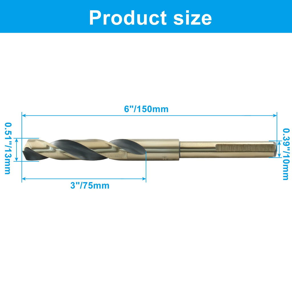 Bivethoi Reduced Shank Twist Drill Bits 13mm