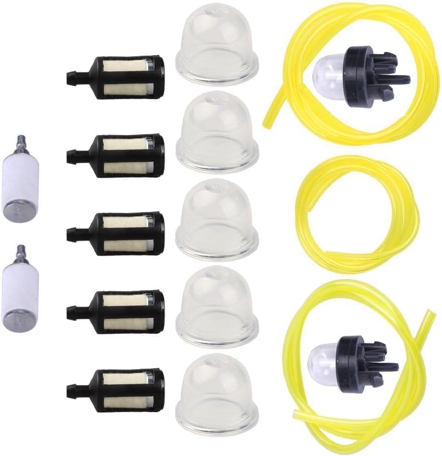 Fuel Line Hose Primer Bulb Fuel Filter Kit for Weedeater Trimmer Chainsaw