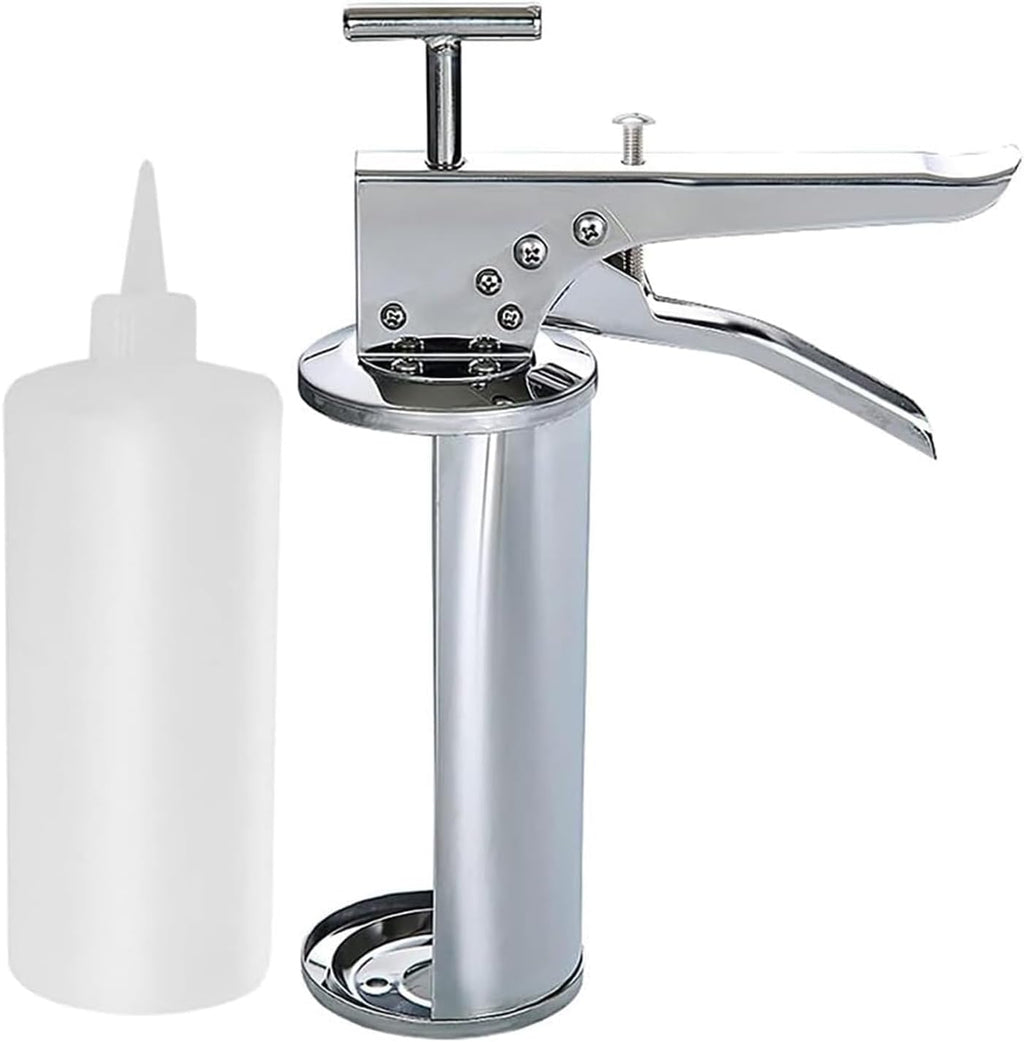 Burger Sauce Dispenser, Quantitative Sauce Gun with Squeeze Bottles, 650ml Salad Dressing Dispenser for Precise