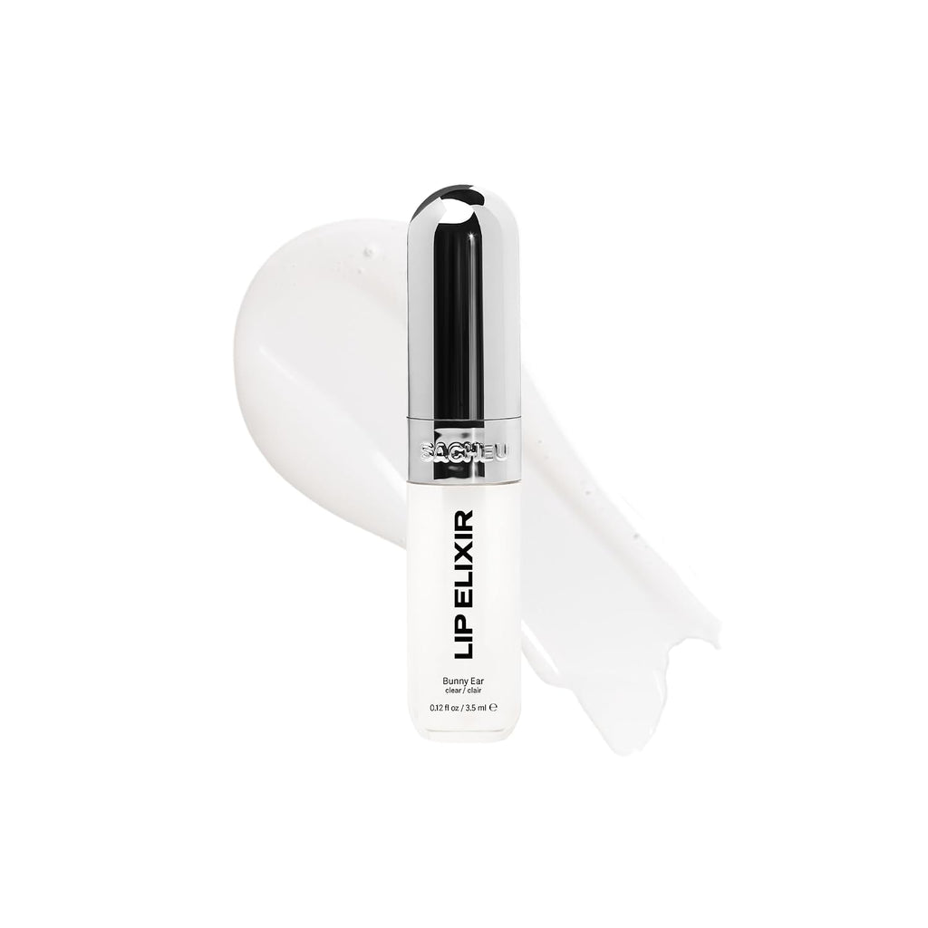 Lip Elixir Hydrating Lip Gloss, High-Shine, Bunny Ear (Clear)
