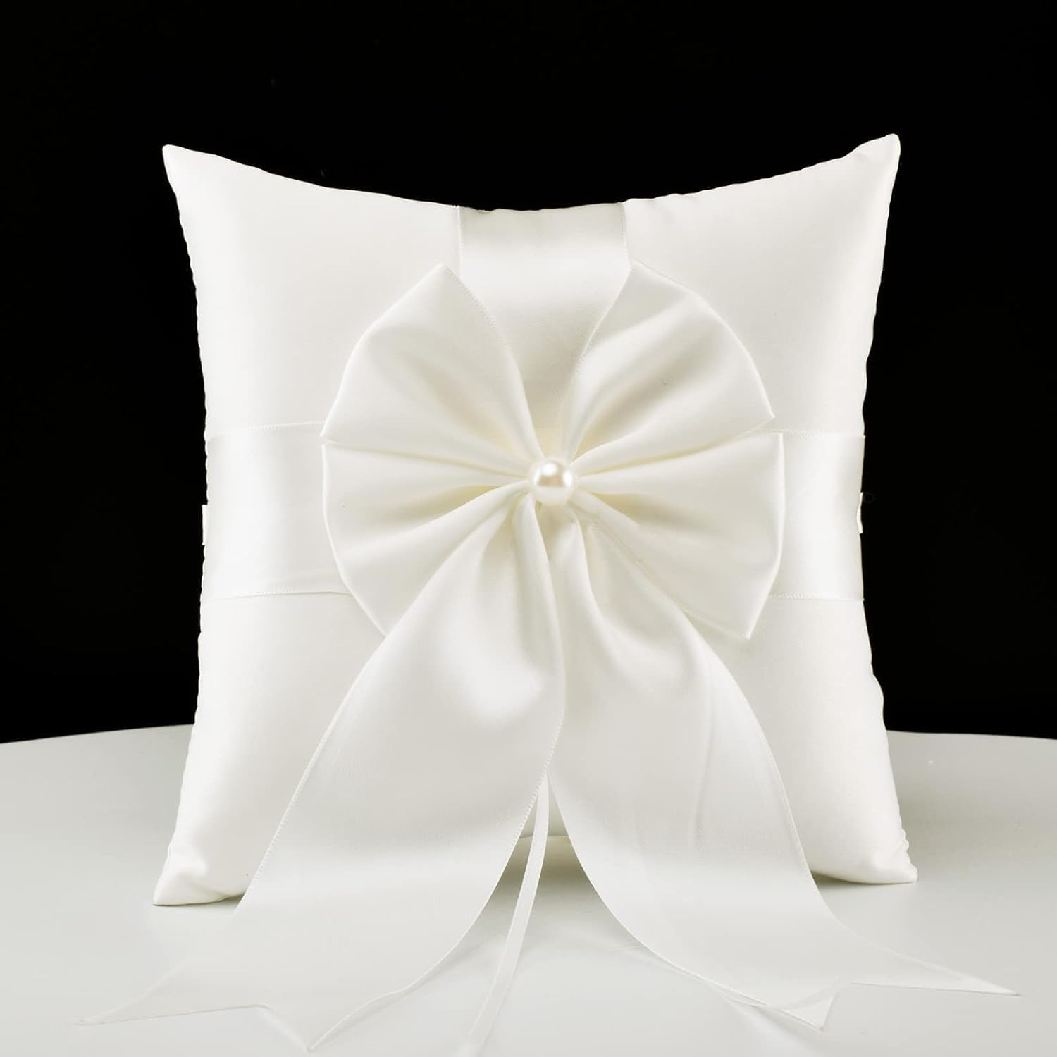 Flower Girl Baskets and Ring Bearer Pillow Set, Ivory Basket and Pillow