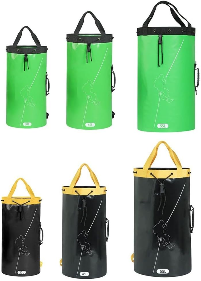 Outdoor Rope Bag For Hiking, Climbing, And Aerial Work And Waterproof For All Your Gear Transport Needs(45L Black)