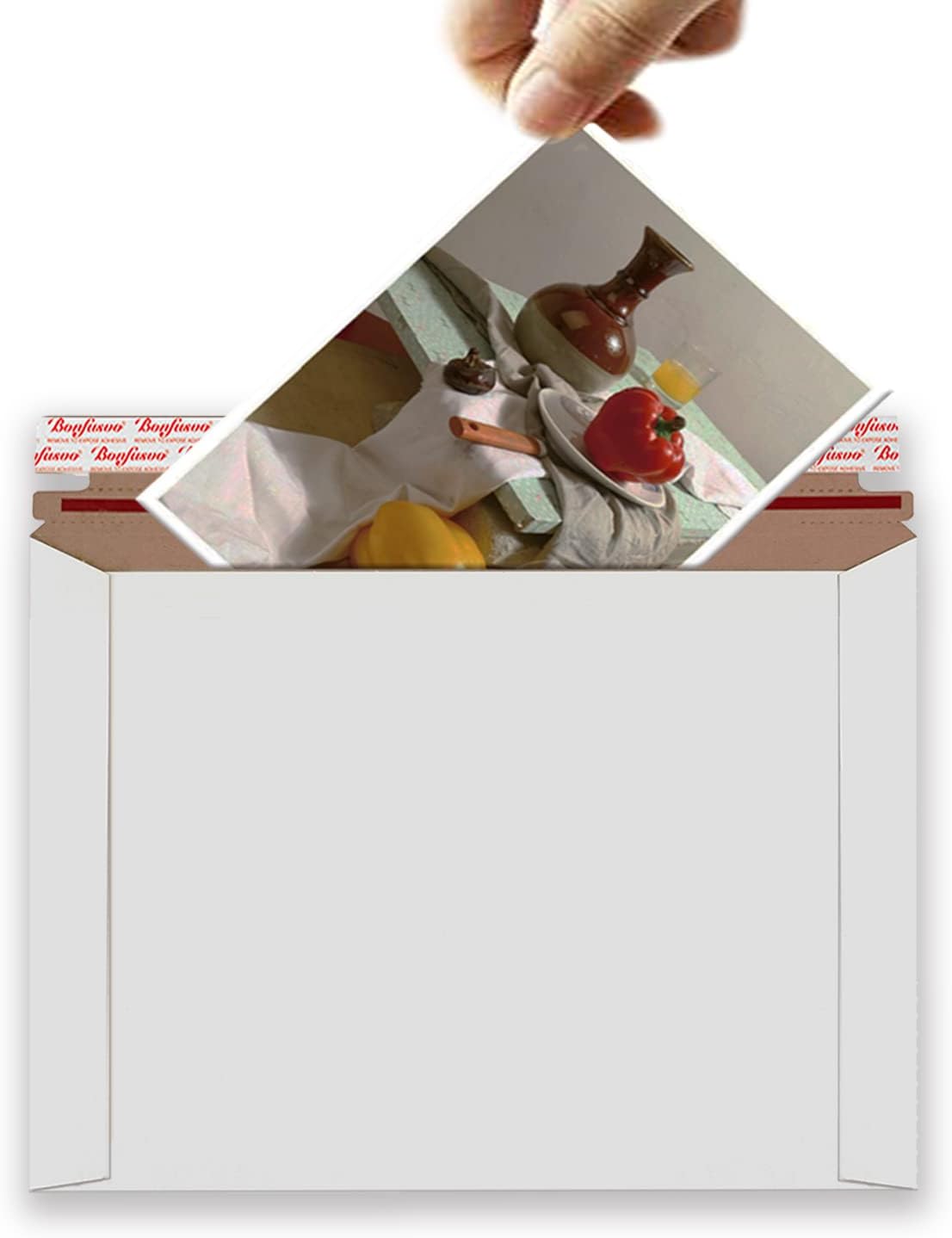 Rigid Mailers 30 Pack 9.5 x 12.5 inches White Self Seal Stay Flat Bulk Cardboard Kraft No Bend Mailers Peel and Seal