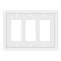 Dyekou 3 Rocker Light Switch Cover Plate, White Classic Decorative