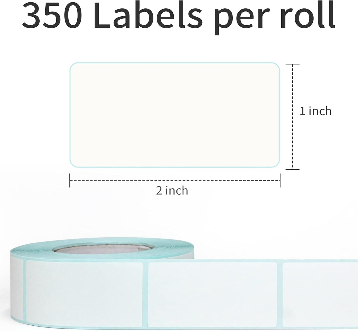 350 Stickers 1x2 inch Dissolvable Food Labels for Containers