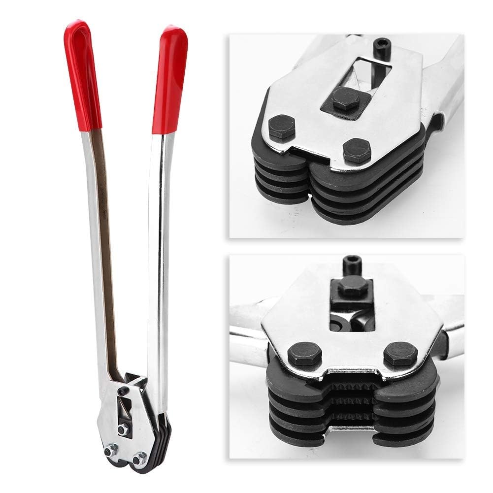 Poly Strapping Tensioner Cutter and Sealer Manual Banding Tool Strapping Packing Kit Set for Width 1/2" -3/4"