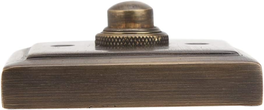 Push Button Doorbell, Solid Brass, Antique Brass Finish | 2 1/2 x 2 1/2 in, Wired Recessed Mount, Vintage Style Push
