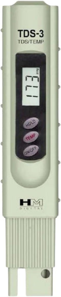 TDS-3 Handheld TDS Meter With Carrying Case, 0 - 9990 ppm TDS Measurement Range, 1 ppm Resolution, +/- 2% Readout