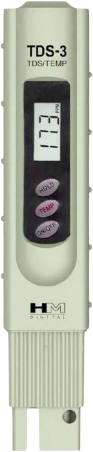 TDS-3 Handheld TDS Meter With Carrying Case, 0 - 9990 ppm TDS Measurement Range, 1 ppm Resolution, +/- 2% Readout