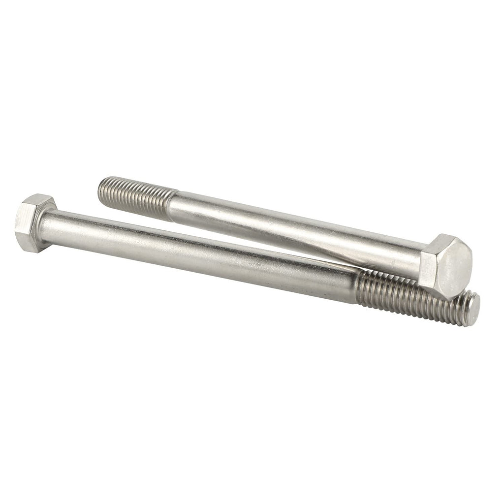 Mellewell 1/2-13 x 7 Hex Head Screw Bolt, Partially Threaded, Stainless Steel 18-8 (304), Plain Finish, Quantity 2