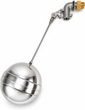 Stainless Steel Float Valve, 3/4" NPT Automatic Water Level Control Valve with 6" Float Ball, Adjustable Rod for