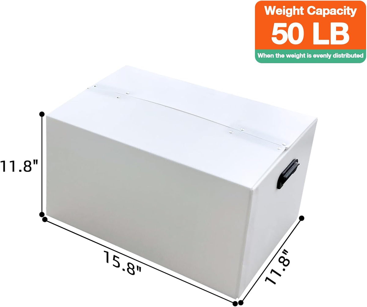 plastic storage bins with lids containers,38qt(15.8"x11.8"x11.8") 6pack,collapsible moving boxes with handles