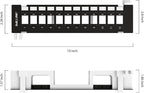 iwillink Blank 12 Port Keystone Patch Panel with 89D Wall Mount Bracket