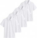 4-Pack Quick Dry Boys Polo Shirts Mesh Active Boys Uniform Shirts Age 5-16Y | Kids Polo Shirts for Boys,Button
