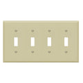 ENERLITES Quad Toggle Light Switch Wall Plate Cover, 4-gang, 1 Pack, Ivory