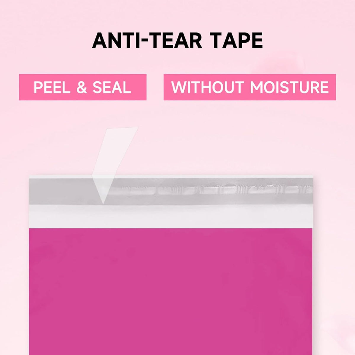 Pink Shipping Bags, Self-Seal Poly Mailers 10x13 Inch, 500 Pack