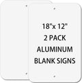 Blank Aluminum Signs 2-Pack, 18 x 12 Inches Sublimation Metal Sign Blank, Write-On Sign for Vinyl DTF Screenprint or