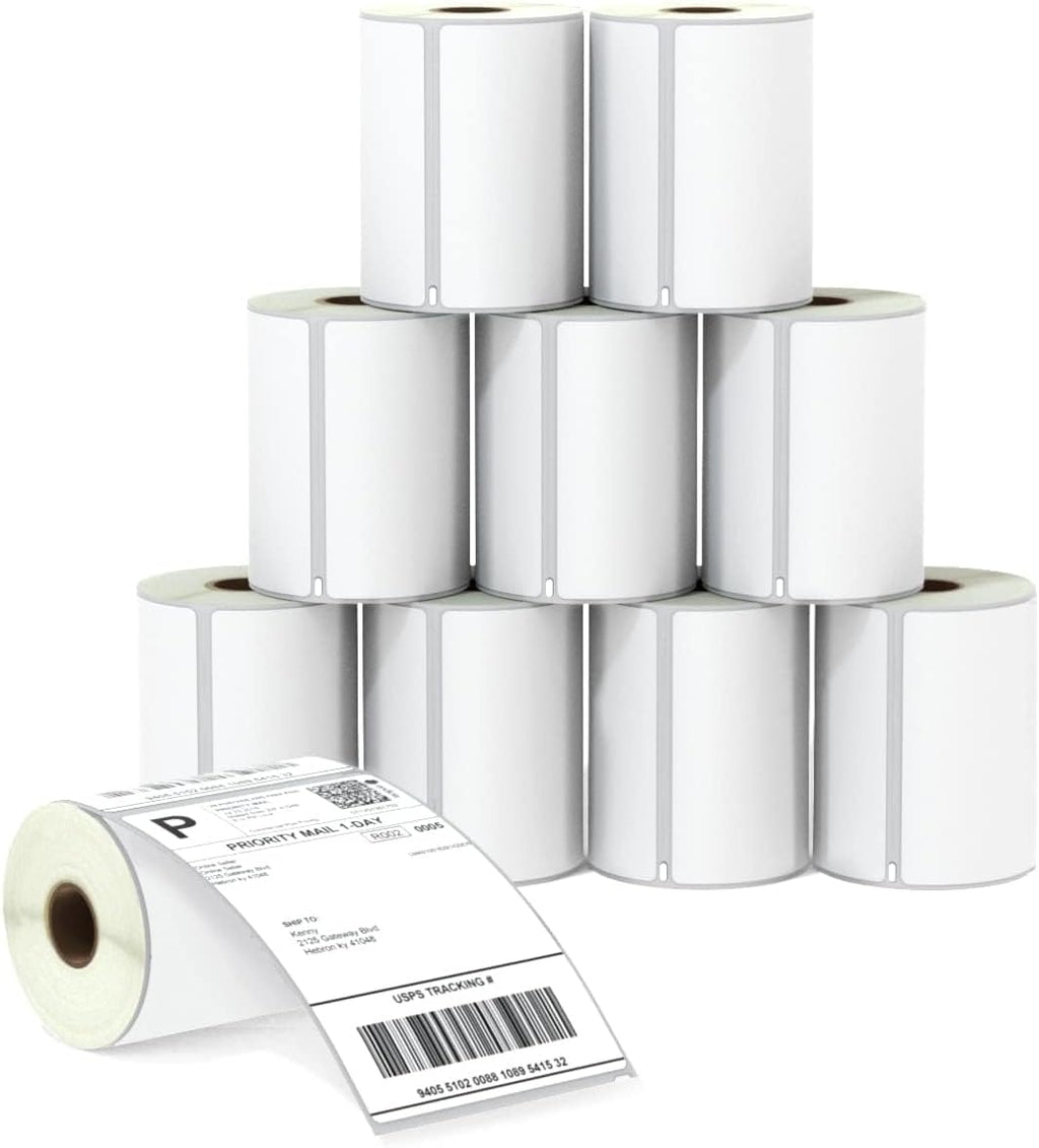 Compatible DYMO 1744907 (4" x 6") Shipping Labels, Perforated, Compatible with DYMO Labelwriter 4XL Rollo & Zebra