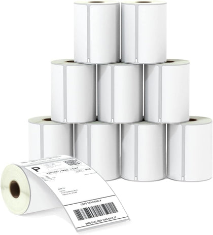 Compatible DYMO 1744907 (4" x 6") Shipping Labels, Perforated, Compatible with DYMO Labelwriter 4XL Rollo & Zebra