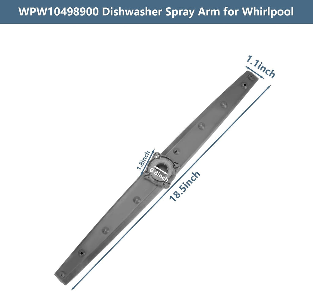 WPW10498900 Dishwasher Middle Center Spray Arm Fit for Whirlpool Amana