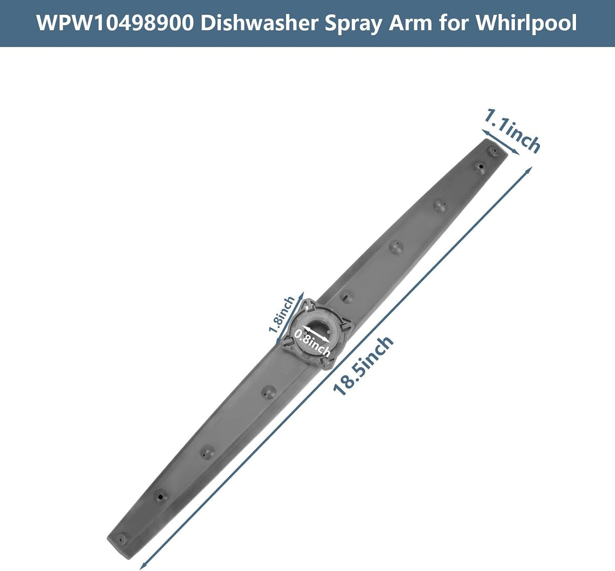 WPW10498900 Dishwasher Middle Center Spray Arm Fit for Whirlpool Amana