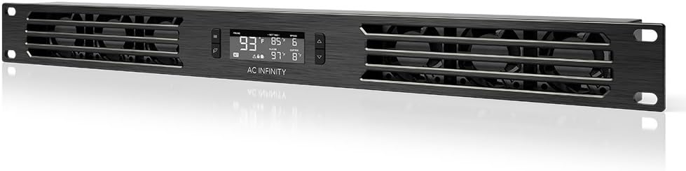 AC Infinity CLOUDPLATE T1, Rack Mount Fan Panel 1U, Exhaust Airflow