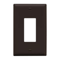 LIDER Decorator Switch Cover, Mid-Size 1-Gang, Thermoplastic, Matte Brown