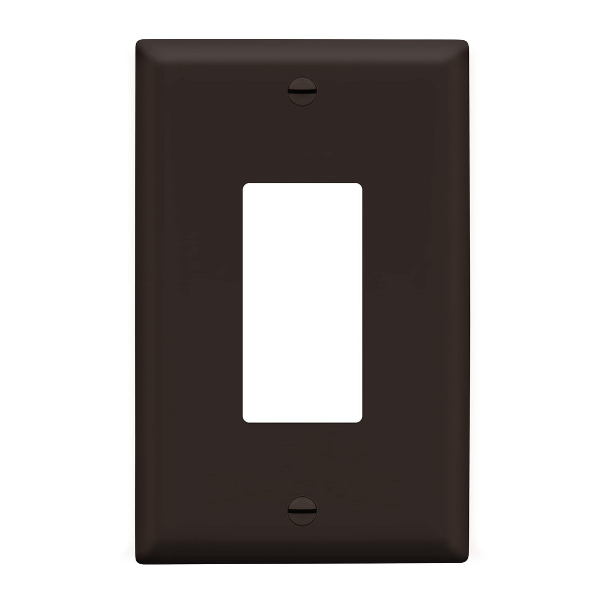 LIDER Decorator Switch Cover, Mid-Size 1-Gang, Thermoplastic, Matte Brown