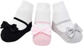 Baby Girl Socks – Shoe Look Styles – 3 Pair Gift Box – Non-Slip Infant Socks – Cotton