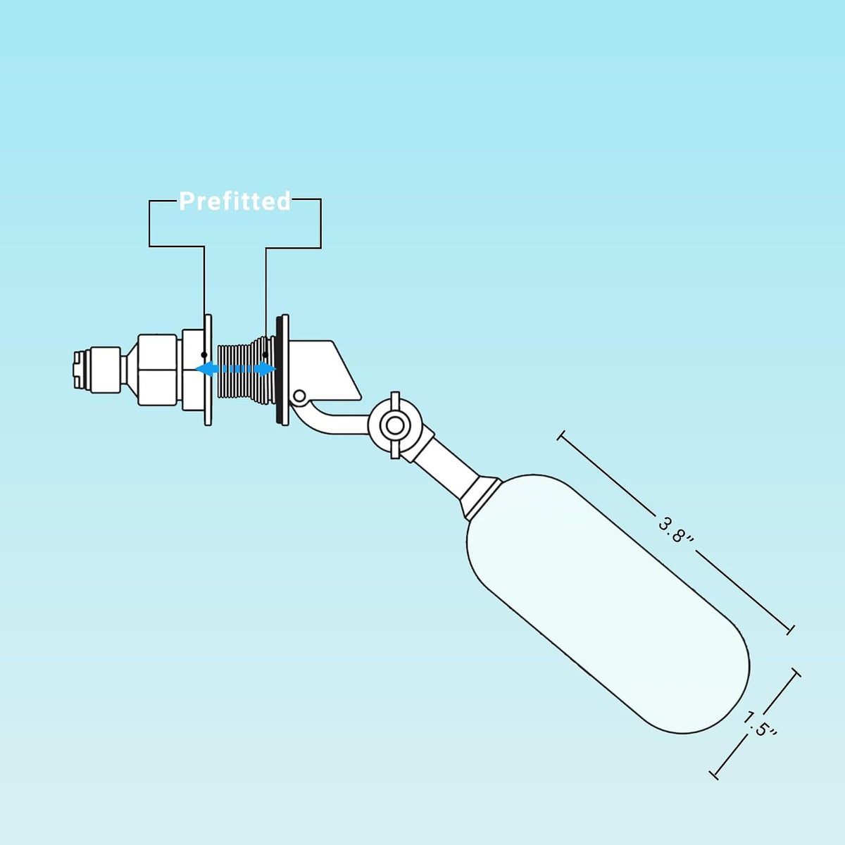 RO/DI Float Valve Kit for Reef Tank and Aquarium ATO Auto Top Off