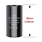 216-259 uf/MFD 220-250 VAC Round Start Capacitor ±20% 50/60 Hz CD60 Round Motor Well Pump Start Capacitor