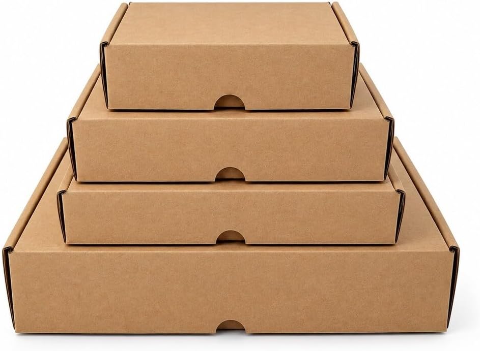 Corrugated Shipping Mailing Boxes 11x8¾x3", Kraft,B Flute, 50 Pack