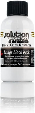 Black Plastic & Vinyl Trim Restorer - Use for Car and Truck Detailing, No Wet Look, Instantly Revives Color to Trim