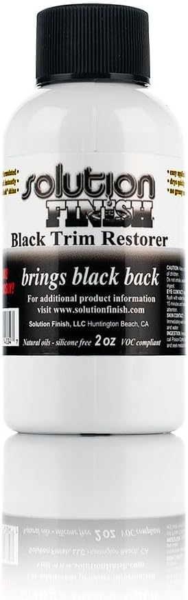 Black Plastic & Vinyl Trim Restorer - Use for Car and Truck Detailing, No Wet Look, Instantly Revives Color to Trim