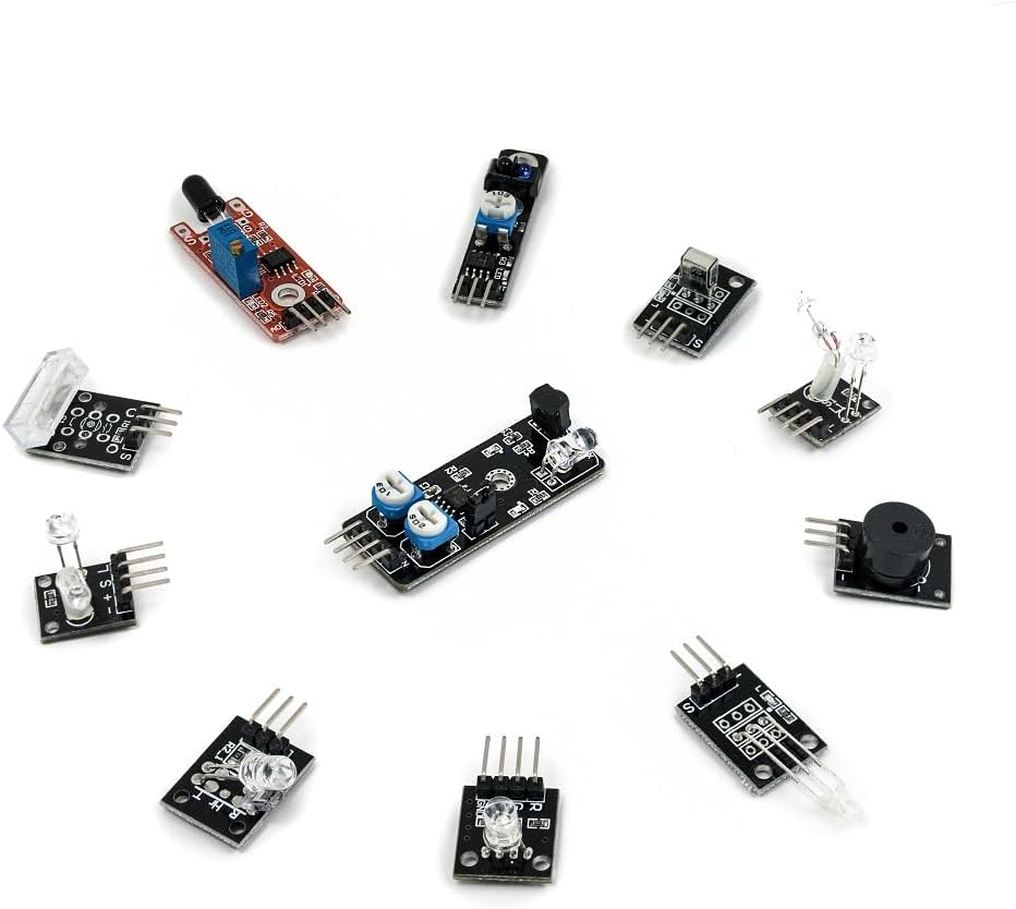 37 in 1 Sensor Module Kit for Arduino Starters - Sensor Kit DIY for Raspberry Pi Mega2560 UNO R3 Nano Including Tutorial in USB Flash Driver