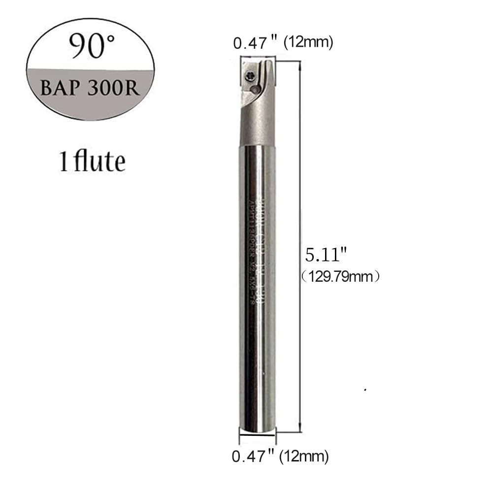 Indexable End Mill Holders with APMT1135PDER Milling Inserts Face Milling