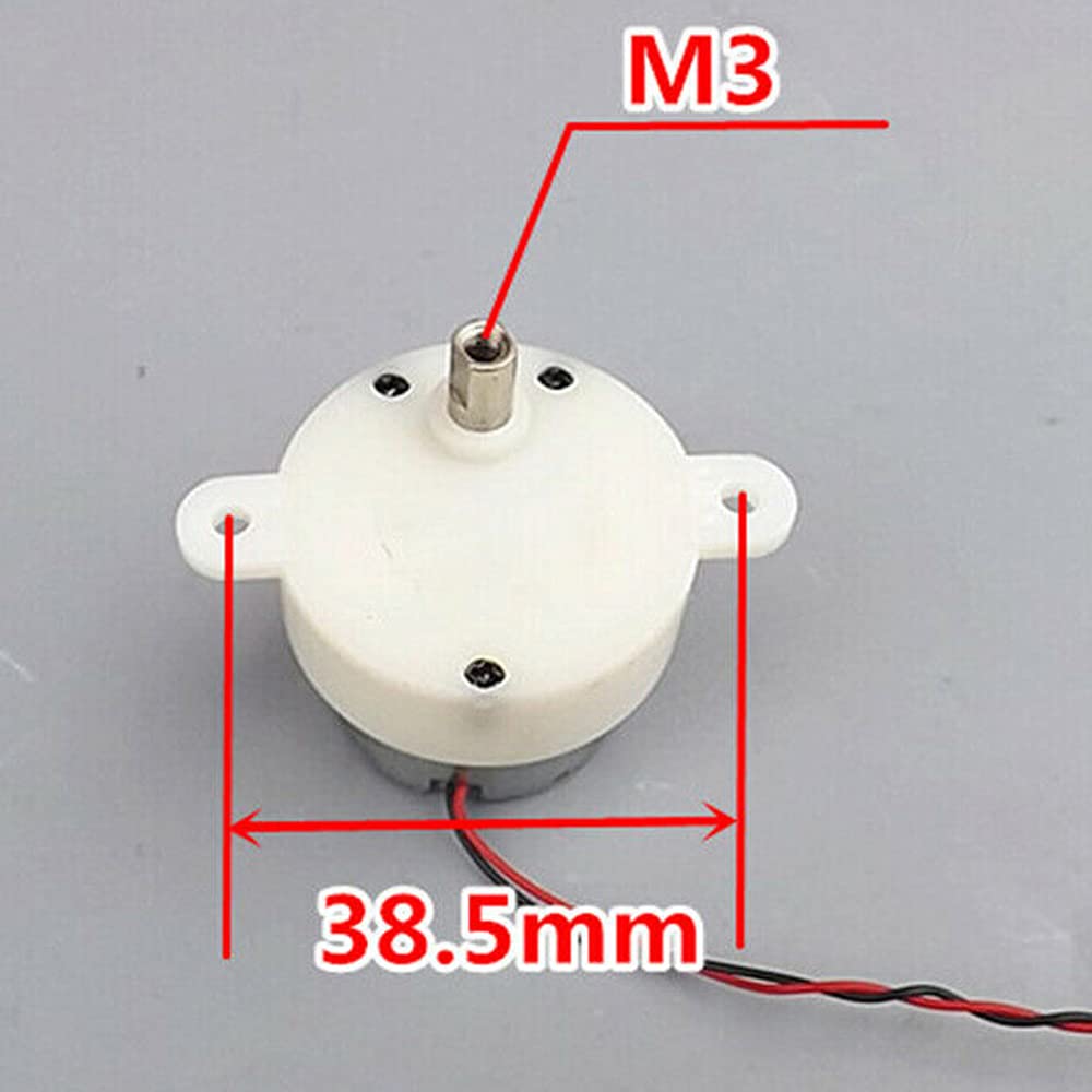 SaiDian 2Pcs Gear Motor Mini Worm Slow Speed DC12V Mute 300 Geared Motor DIY Model
