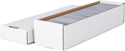 800 Count Trading Card Storage Box with Removable Lid | Durable 2-Piece Cardboard Card Organizer for Sports, MTG &