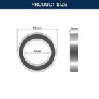 624-2RS Deep Groove Ball Bearings, ID 4mm x OD 13mm x Width 5mm Miniature Bearings, Double Rubber Sealed Ball Bearing Pre-Lubricated Chrome Steel Z2 Lever 20pcs