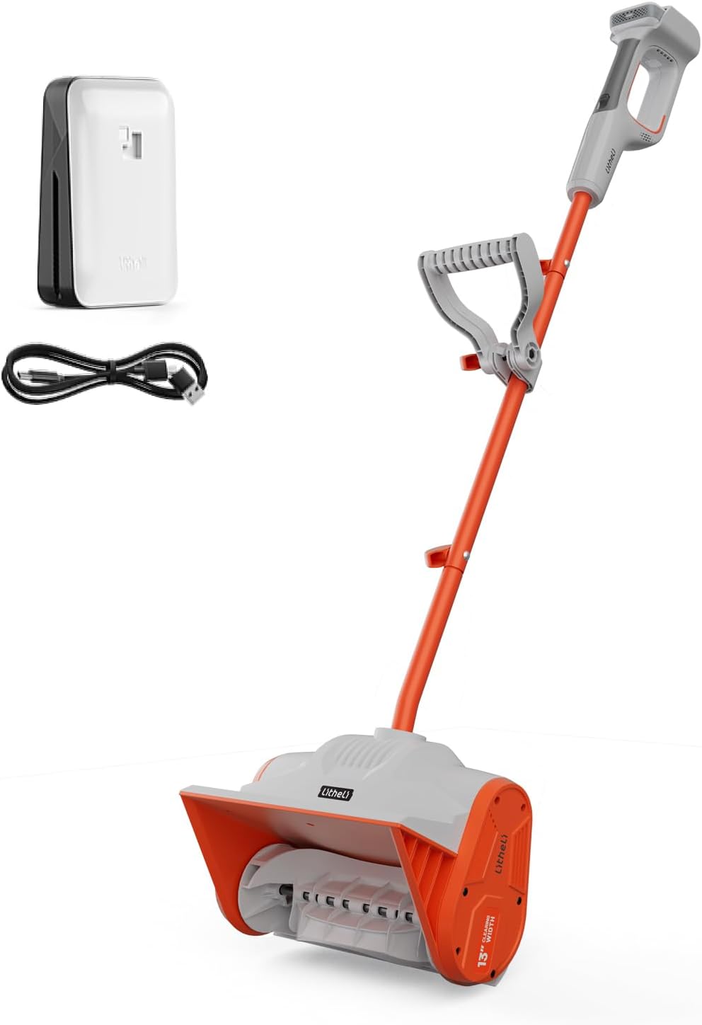 20V Cordless Snow Shovel, 13-Inch Battery-Powered Snow Blower with 4.0Ah Battery, Easy to Use Snow Removal for