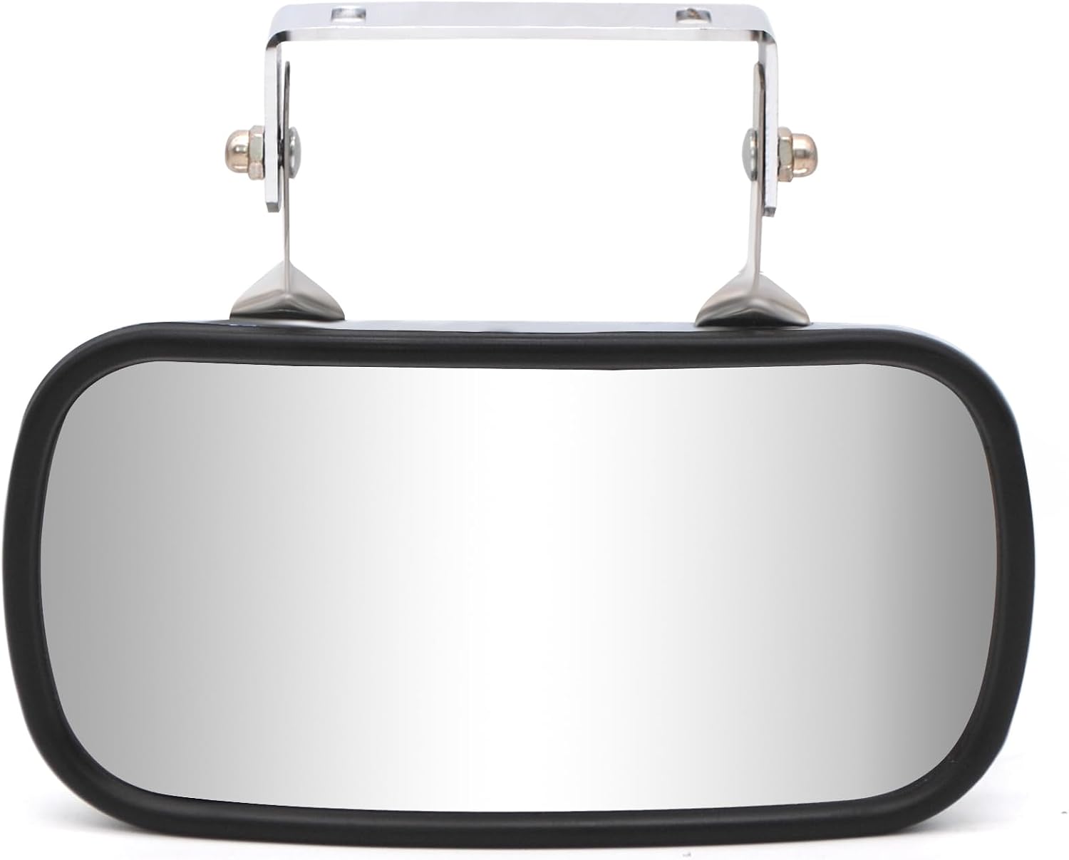 Convex Mirror Stainless Steel Rectangular U-Bracket for Cars Trucks Boats Tractors Forklifts Improves Visibility Rear