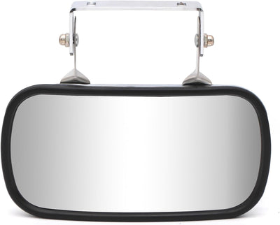 Convex Mirror Stainless Steel Rectangular U-Bracket for Cars Trucks Boats Tractors Forklifts Improves Visibility Rear